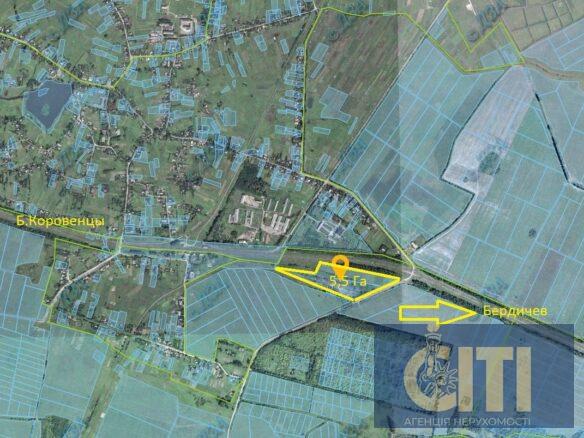 Продаж земельної ділянки із залізничною гілкою, 5.5 га під елеватор, склади, бізнес