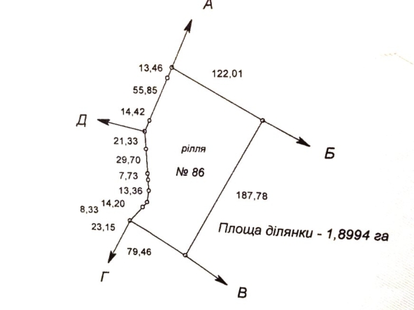 Земельна ділянка 1 км від Житомира, 1,9 га