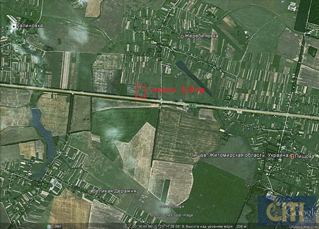 Земельна ділянка в Новоград-Волинському районі, 1,9 га