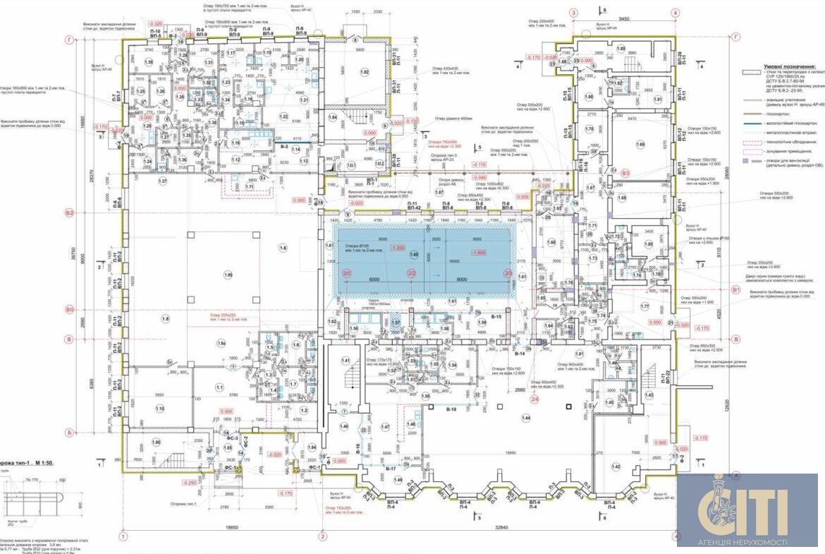 Триповерховий офісно-спортивний комплекс, 6000 m²