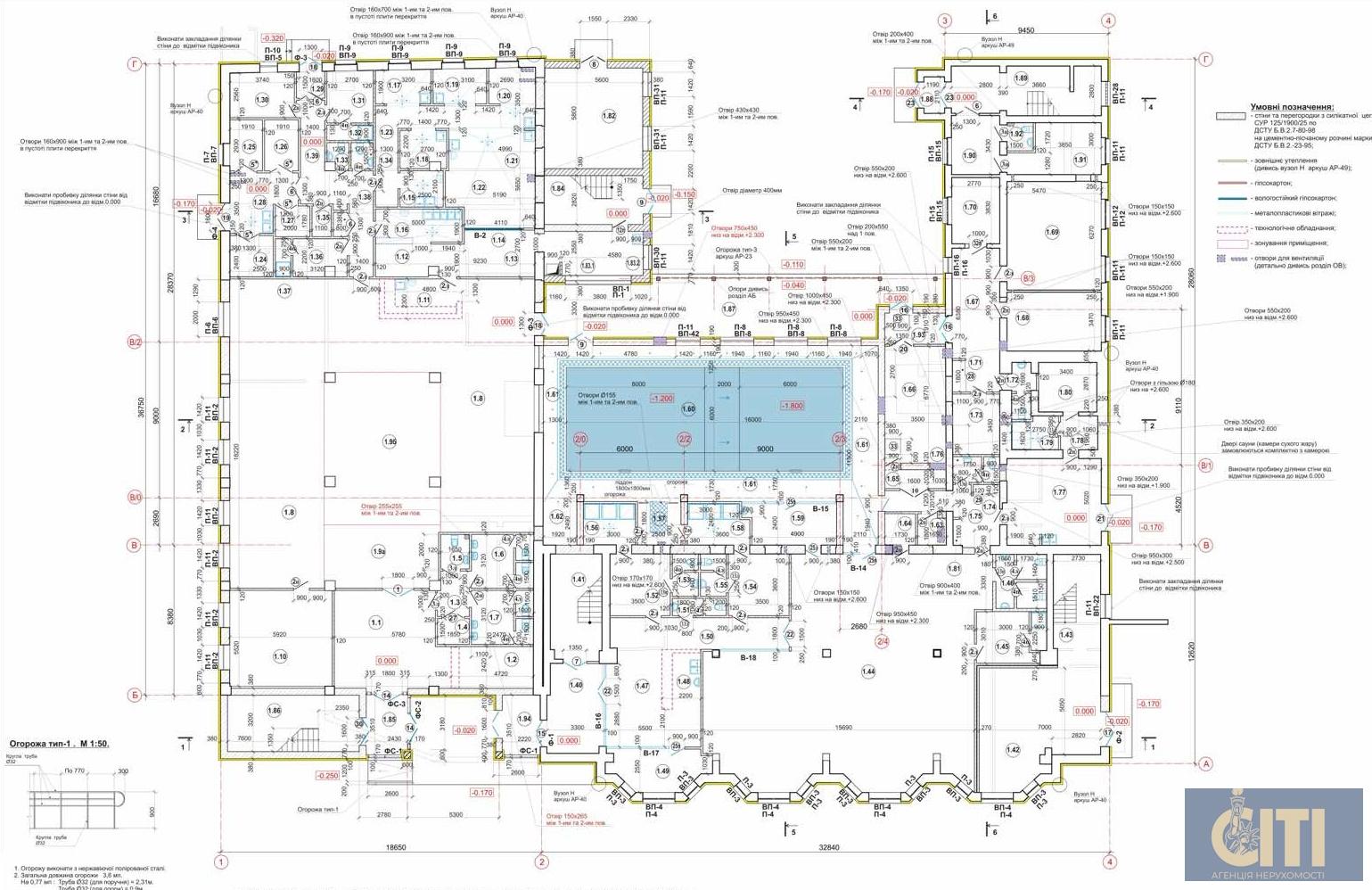 Триповерховий офісно-спортивний комплекс, 6000 m²