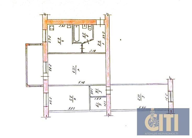 Office in the center of Zhytomyr, 55 m2