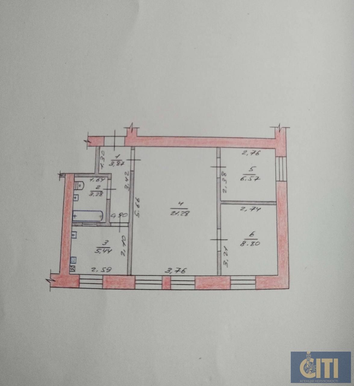 photo_5_2025-10-16_13-20-45 Продається 3-кімнатна квартира для комерційного використання, 49 кв.м