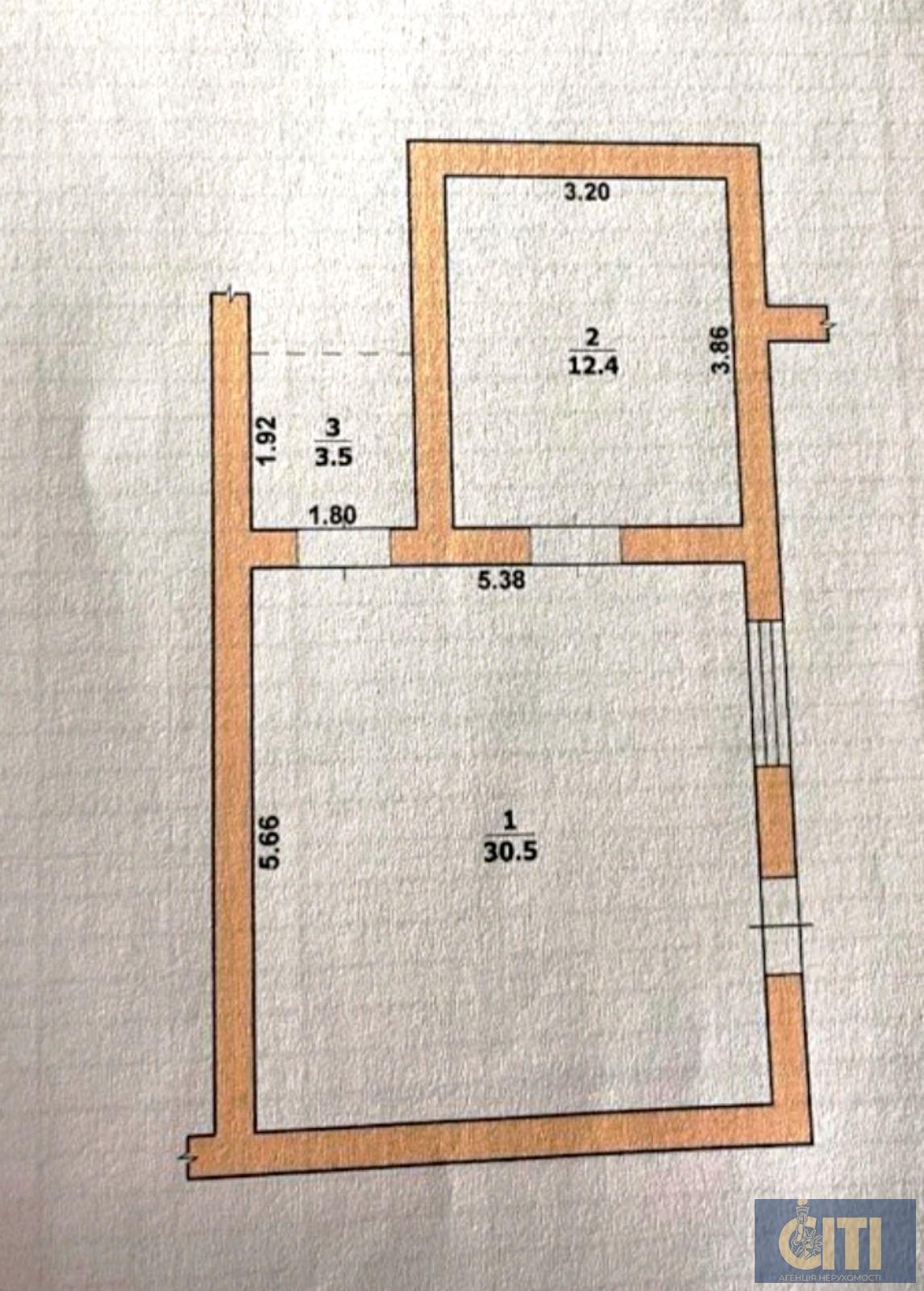 Здається в оренду комерційне приміщення в ЖК «Домашній», 47 кв.м.